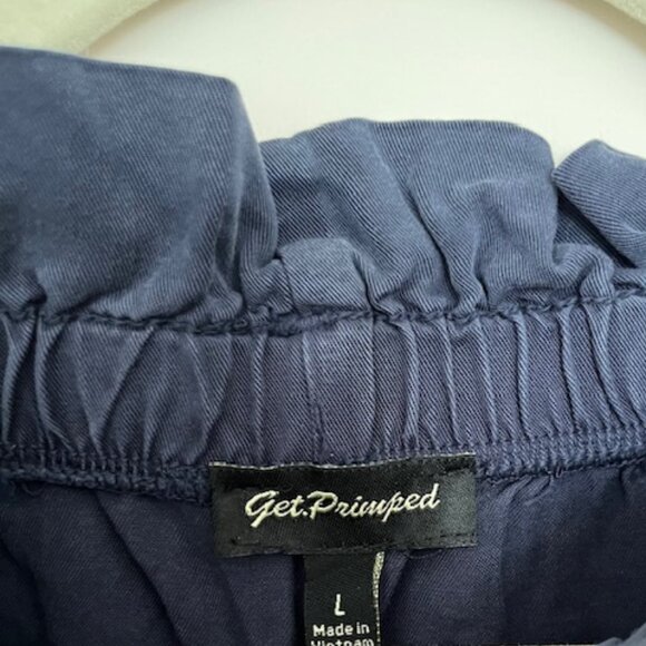 High Waisted Navy Womens Trousers (L) - Picture 3 of 4